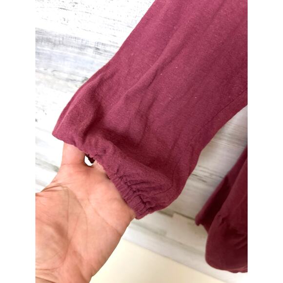 Anthropologie Women’s Large Rose Adriana Lace Tunic Top Ruffle Long Sleeve Boho - Picture 4 of 9